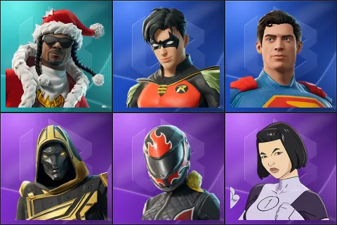 Santa Dogg, Robin, Superman, Blitz Knight, Burnoff, Dupli-Kate