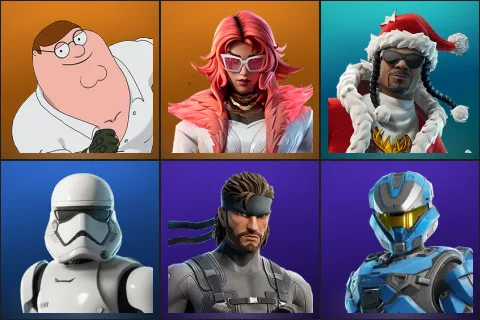 Peter Griffin, Valeria, Santa Dogg, First Order Stormtrooper, Solid Snake, UNSC Spartan