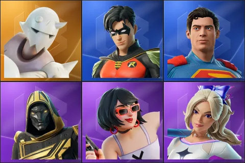 Snap, Robin, Superman, Blitz Knight, Evie, Haylee Skye