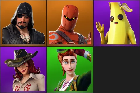Blackheart, Hybrid, Peely, Sidewinder, Sgt. Green Clover