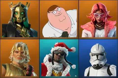 Hades, Peter Griffin, Valeria, Zeus, Santa Dogg, Clone Trooper
