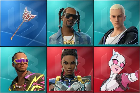 The Axe of Champions 2.0, Snoop Dogg, Slim Shady, Lewis Hamilton, Shuri, Gwenpool