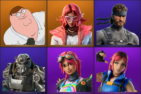 Peter Griffin, Valeria, Solid Snake, T-60 Power Armor, Brite Raider, Explorer Emilie