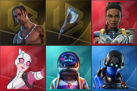 Travis Scott, Leviathan Axe, Shuri, Gwenpool, Astro Jack, Carbon Commando