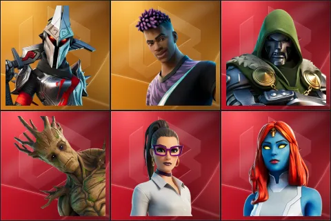 Eternal Knight, Fade, Doctor Doom, Groot, Jennifer Walters, Mystique