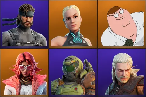 Solid Snake, Paradigm (Reality-659), Peter Griffin, Valeria, Doom Slayer, Geralt of Rivia