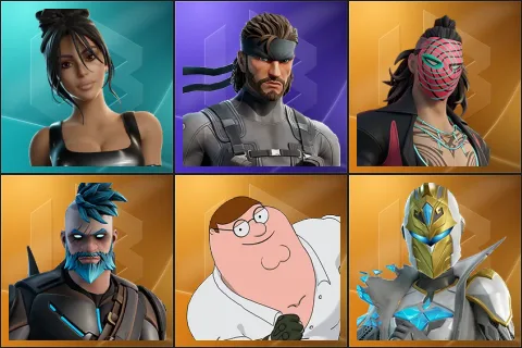 Iconic Kim Kardashian, Solid Snake, Kado Thorne, Omegarok, Peter Griffin, Spectra Knight
