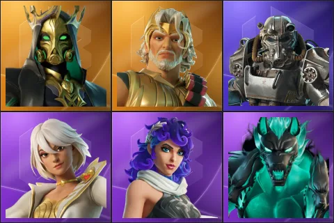 Hades, Zeus, T-60 Power Armor, Aphrodite, Artemis, Cerberus