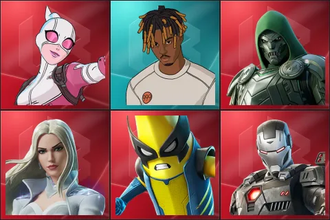 Gwenpool, Slayer Juice WRLD, Doom, Emma Frost, Peelverine, War Machine