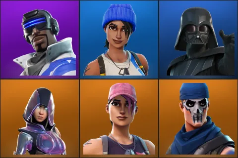 Blue Striker, Blue Team Leader, Darth Vader, Glow, Rose Team Leader, Warpaint