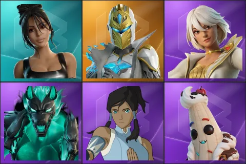 Iconic Kim Kardashian, Spectra Knight, Aphrodite, Cerberus, Korra, Lil Split