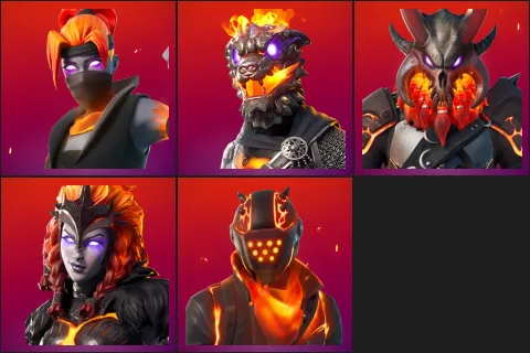 Incinerator Kuno, Molten Battle Hound, Molten Ragnarok, Molten Valkyrie, Roast Lord
