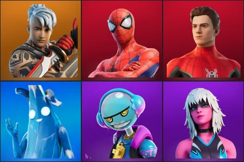 Ronin, Spider-Man, Spider-Man (No Way Home), Polar Peely, Gumbo, Harlowe