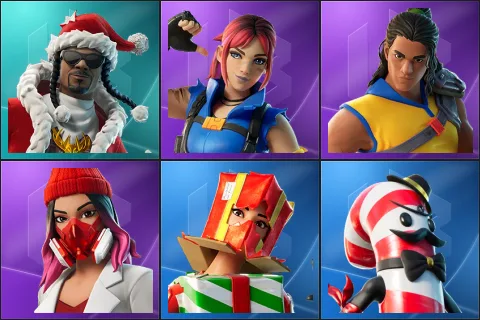 Santa Dogg, Explorer Emilie, Trailblazer Tai, Yulejacket, Holiday Boxy, Mr. Dappermint