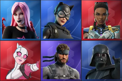 Haze, Catwoman Zero, Shuri, Gwenpool, Solid Snake, Darth Vader