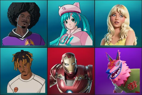 LBC '93 Dogg, Neko Hatsune Miku, Sabrina Carpenter, Slayer Juice WRLD, Iron Man Mk 45, Andy Fangerson