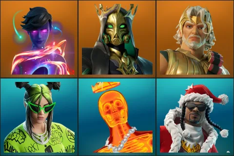 Galaxy Grappler, Hades, Zeus, Green Roots Billie, Inferno Skeleton Balvin, Santa Dogg