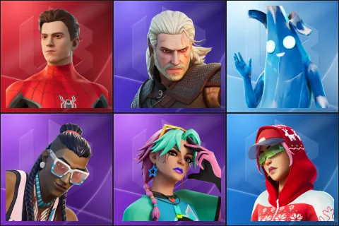 Spider-Man (No Way Home), Geralt of Rivia, Polar Peely, Massai, Selene, Arctic Adeline