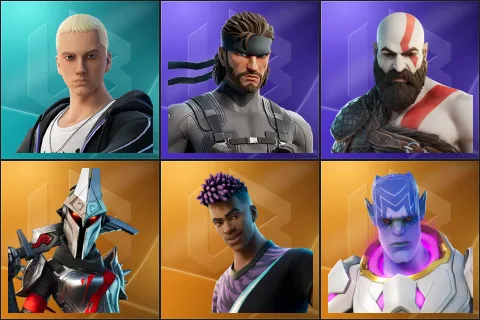 Slim Shady, Solid Snake, Kratos, Eternal Knight, Fade, Kymera