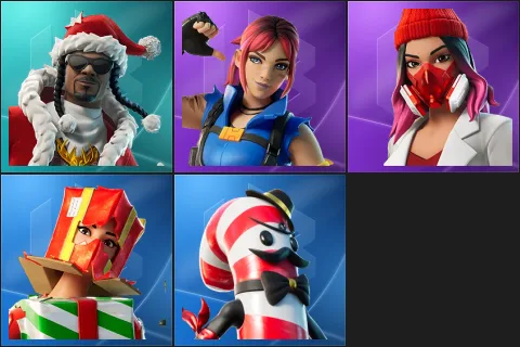 Santa Dogg, Explorer Emilie, Yulejacket, Holiday Boxy, Mr. Dappermint