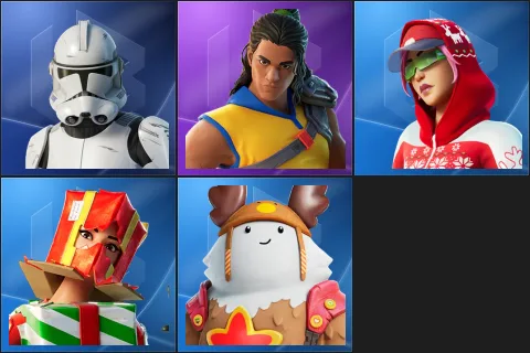 Clone Trooper, Trailblazer Tai, Arctic Adeline, Holiday Boxy, Sled Ready Guff