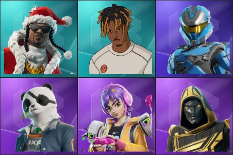Santa Dogg, Slayer Juice WRLD, UNSC Spartan, Agent Patch, Battle Gamer Mae, Blitz Knight