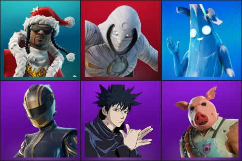 Santa Dogg, Moon Knight, Polar Peely, Hairpin, Megumi Fushiguro, Pig the Butcher