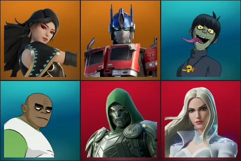 Era, Optimus Prime, Murdoc, Russel, Doom, Emma Frost