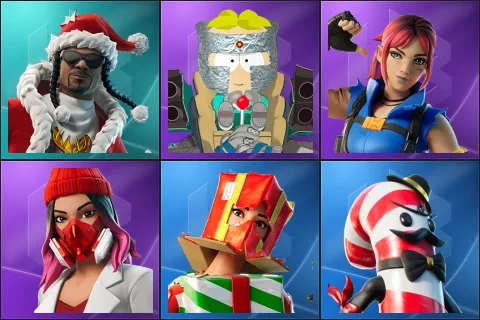 Santa Dogg, Butters Stotch, Explorer Emilie, Yulejacket, Holiday Boxy, Mr. Dappermint