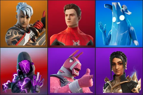 Ronin, Spider-Man (No Way Home), Polar Peely, Cube Assassin, Lt. John Llama, Shanta