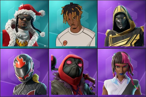 Santa Dogg, Slayer Juice WRLD, Blitz Knight, Burnoff, Dark Doggo, Iridia Vayne