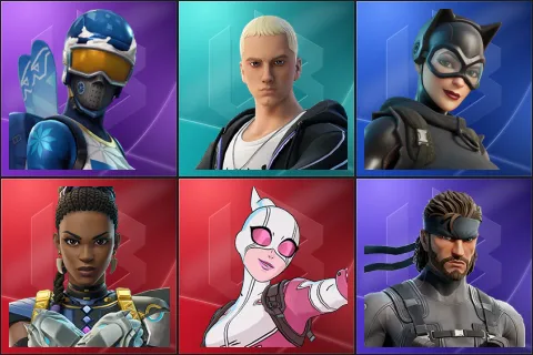 Mogul Master, Slim Shady, Catwoman Zero, Shuri, Gwenpool, Solid Snake