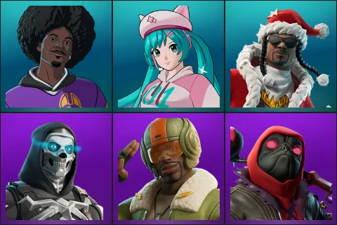LBC '93 Dogg, Neko Hatsune Miku, Santa Dogg, Skull Commander, Aerial Assault Bomber, Dark Doggo