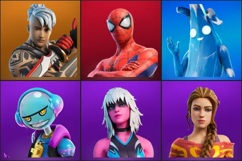Ronin, Spider-Man, Polar Peely, Gumbo, Harlowe, Haven