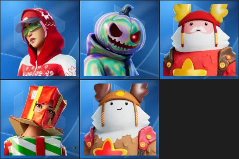 Arctic Adeline, Chrome Punk, Guff Gringle, Holiday Boxy, Sled Ready Guff