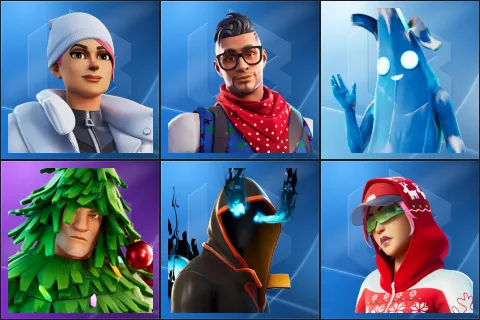 Blizzard Bomber, Prodigy, Polar Peely, Lt. Evergreen, Absenz, Arctic Adeline