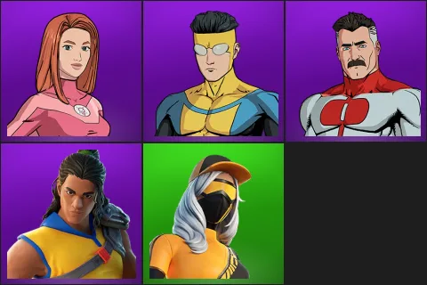 Atom Eve, Invincible, Omni-Man, Trailblazer Tai, Runway Racer