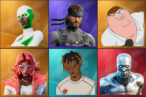 Backlash, Solid Snake, Peter Griffin, Valeria, Slayer Juice WRLD, Silver Surfer