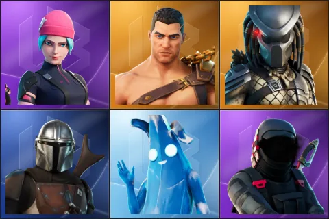 Wildcat, Menace, Predator, Mandalorian, Polar Peely, Kondor