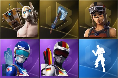 Psycho Bandit, Leviathan Axe, Renegade Raider, Mogul Master (GBR), Mogul Master (GER), Laugh It Up