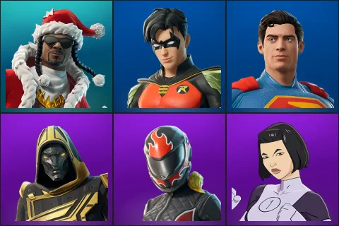 Santa Dogg, Robin, Superman, Blitz Knight, Burnoff, Dupli-Kate