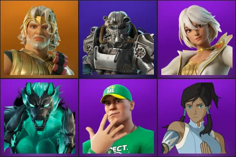Zeus, T-60 Power Armor, Aphrodite, Cerberus, John Cena, Korra