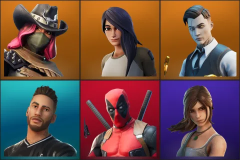 Calamity, Gear Specialist Maya, Midas, Neymar Jr, Deadpool, Lara Croft