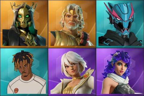 Hades, Zeus, MrBeast6000, Slayer Juice WRLD, Aphrodite, Artemis