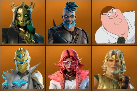 Hades, Omegarok, Peter Griffin, Spectra Knight, Valeria, Zeus
