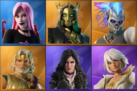 Haze, Hades, Renzo the Destroyer, Zeus, Yennefer of Vengerberg, Aphrodite