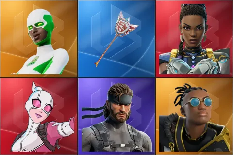 Backlash, The Axe of Champions 2.0, Shuri, Gwenpool, Solid Snake, Malik