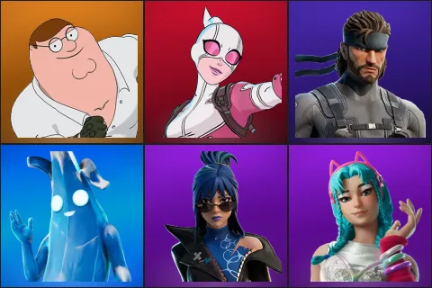 Peter Griffin, Gwenpool, Solid Snake, Polar Peely, Hope, Katalina