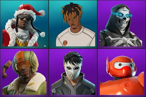 Santa Dogg, Slayer Juice WRLD, Skull Commander, Aerial Assault Bomber, Daigo, Hero Baymax