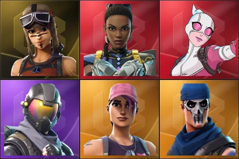 Renegade Raider, Shuri, Gwenpool, Rogue Agent, Rose Team Leader, Warpaint